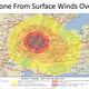 Map of a pretend asteroid’s damage to New York City